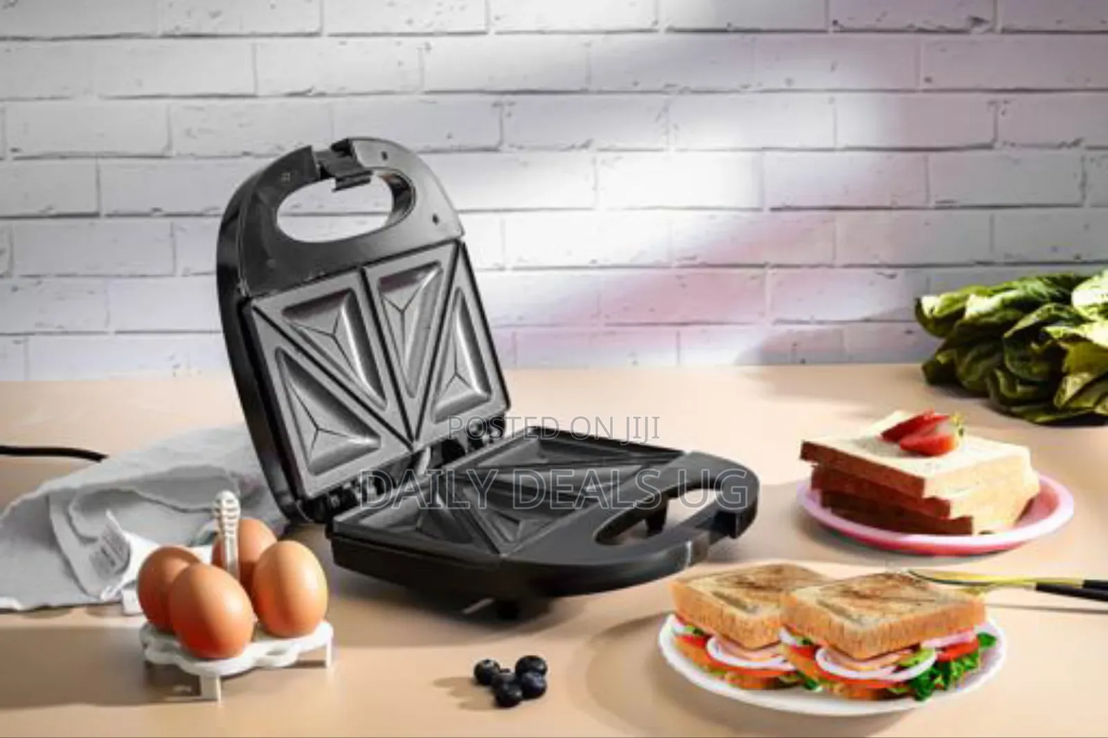 Portable Powerful 700w 2 Slice Grill Maker With Non-Stick Plates