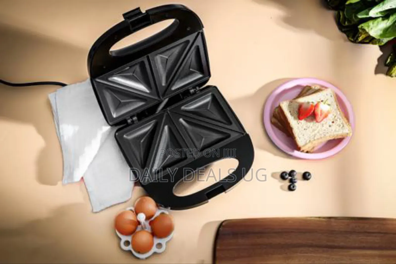 Portable Powerful 700w 2 Slice Grill Maker With Non-Stick Plates