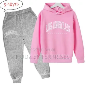 Kids Track Suit Pink and Grey