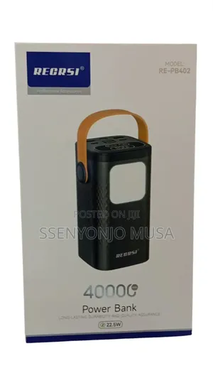 Recrsi 40000mah Power Bank With 22.5w Fast Charging Durable