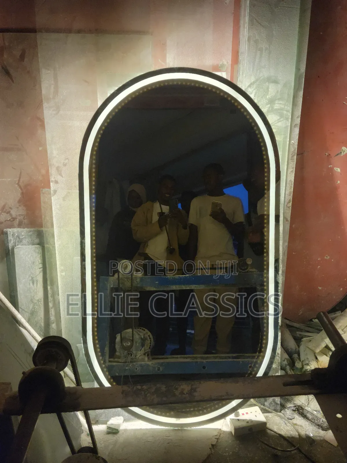 Oval Light Showing Mirror