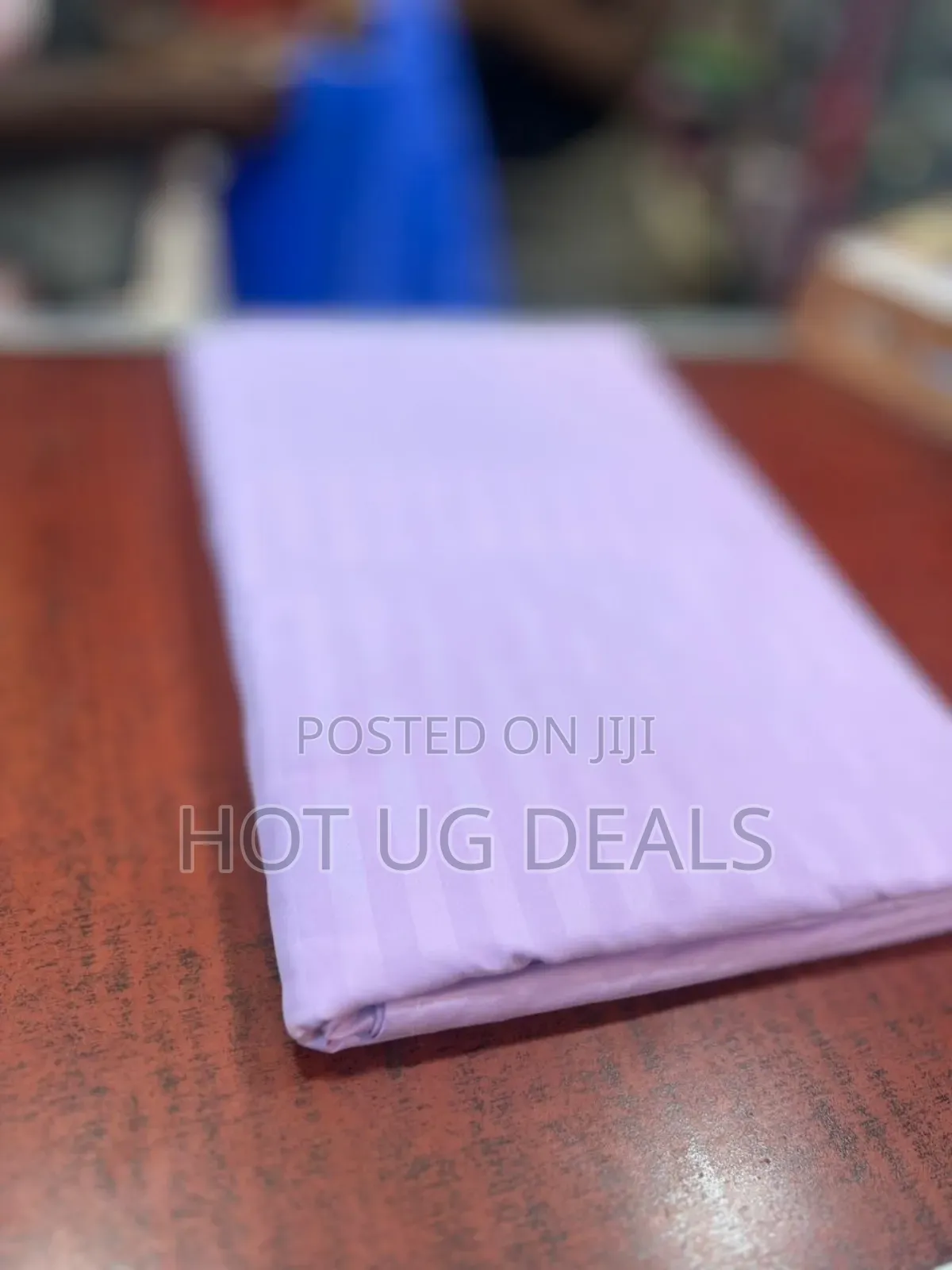 4x6 4pcs Striped Cotton Bedsheets With Pillow Cases - Purple