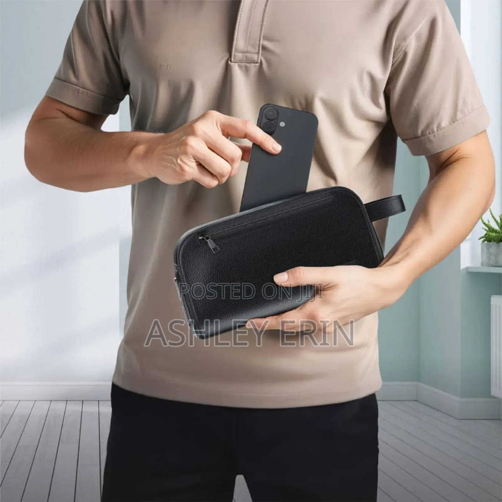 Green Lion Liora Fingerprint Bag With Leather Strip Led Indicator
