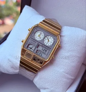 Gold Citizen Analog Digital Smart Wrist Time Piece at Beeyi Powa