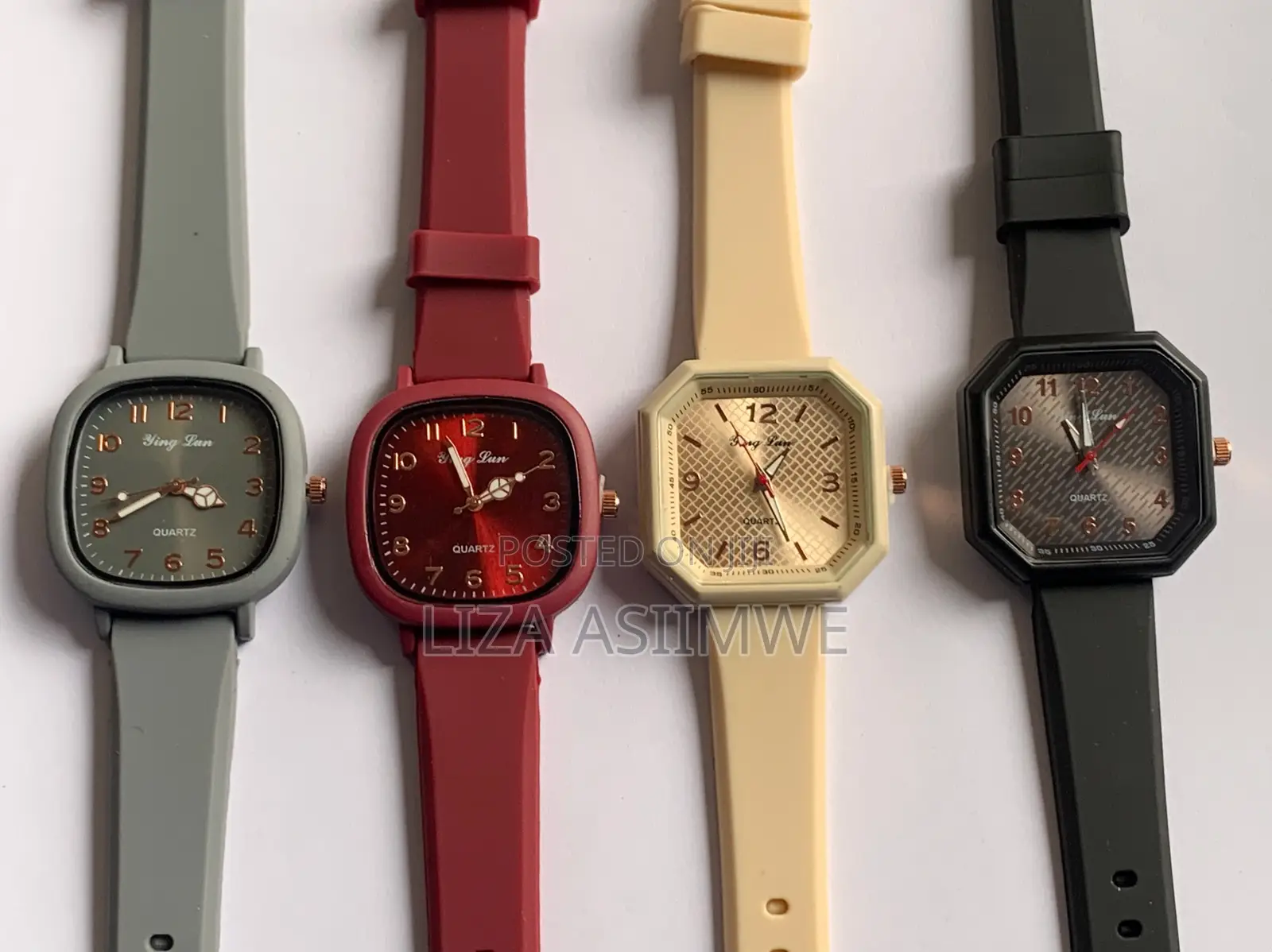 Small Square Rubber Watch
