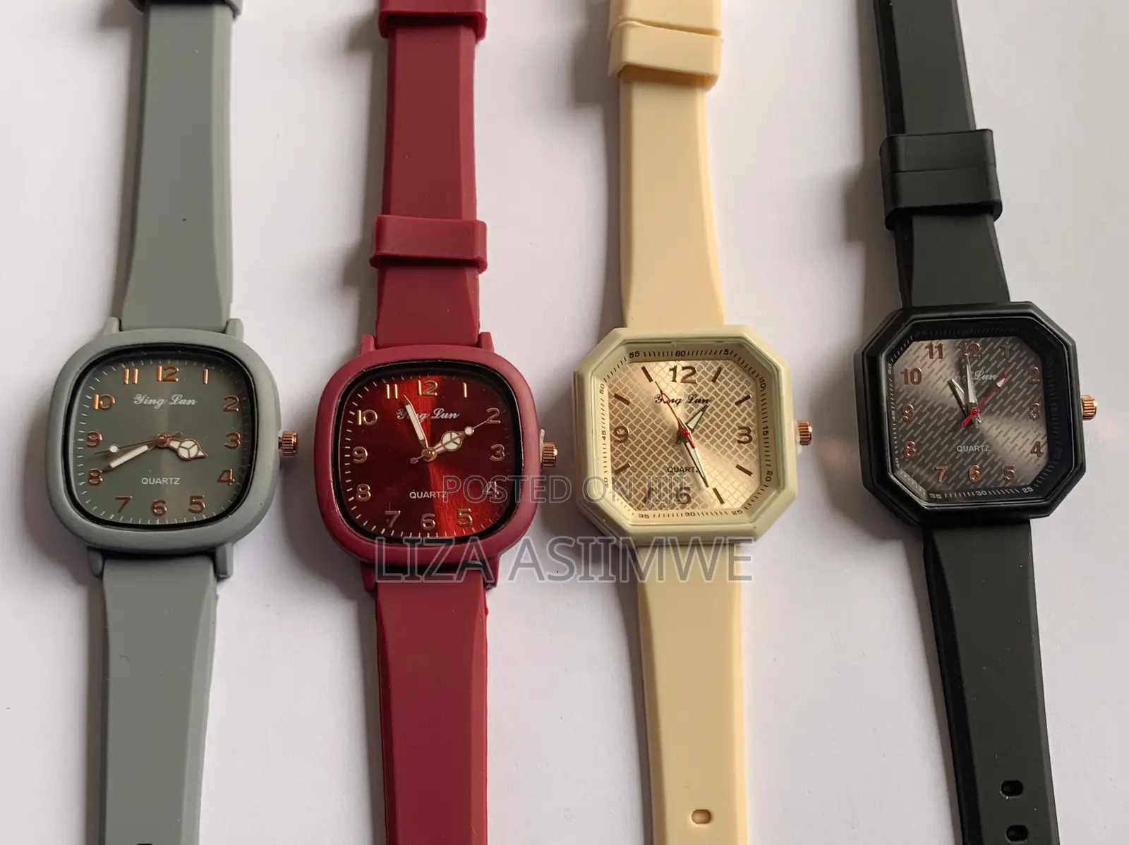 Small Square Rubber Watch