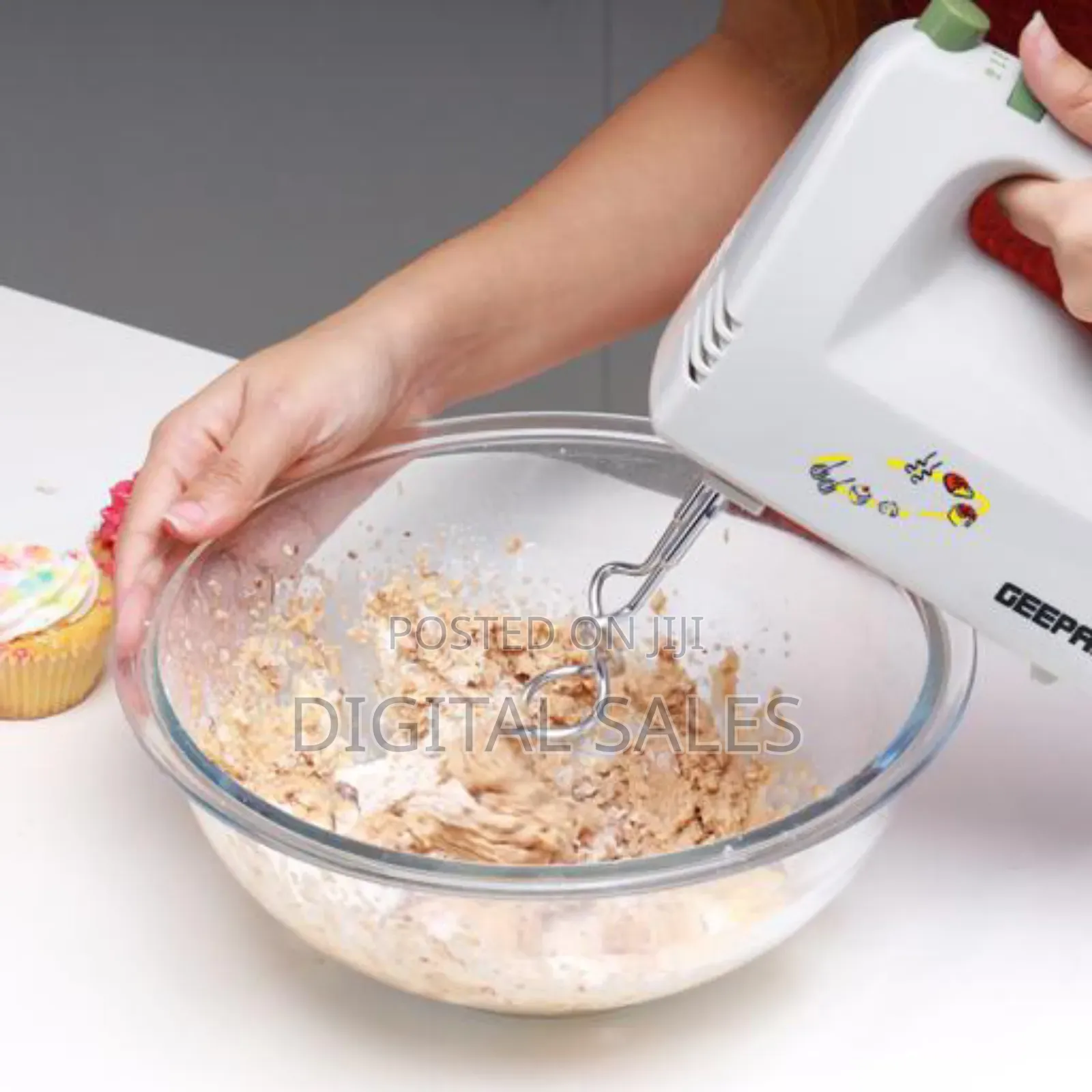 Electric Geepas Hand Mixer 200w, Ghm2001 – White