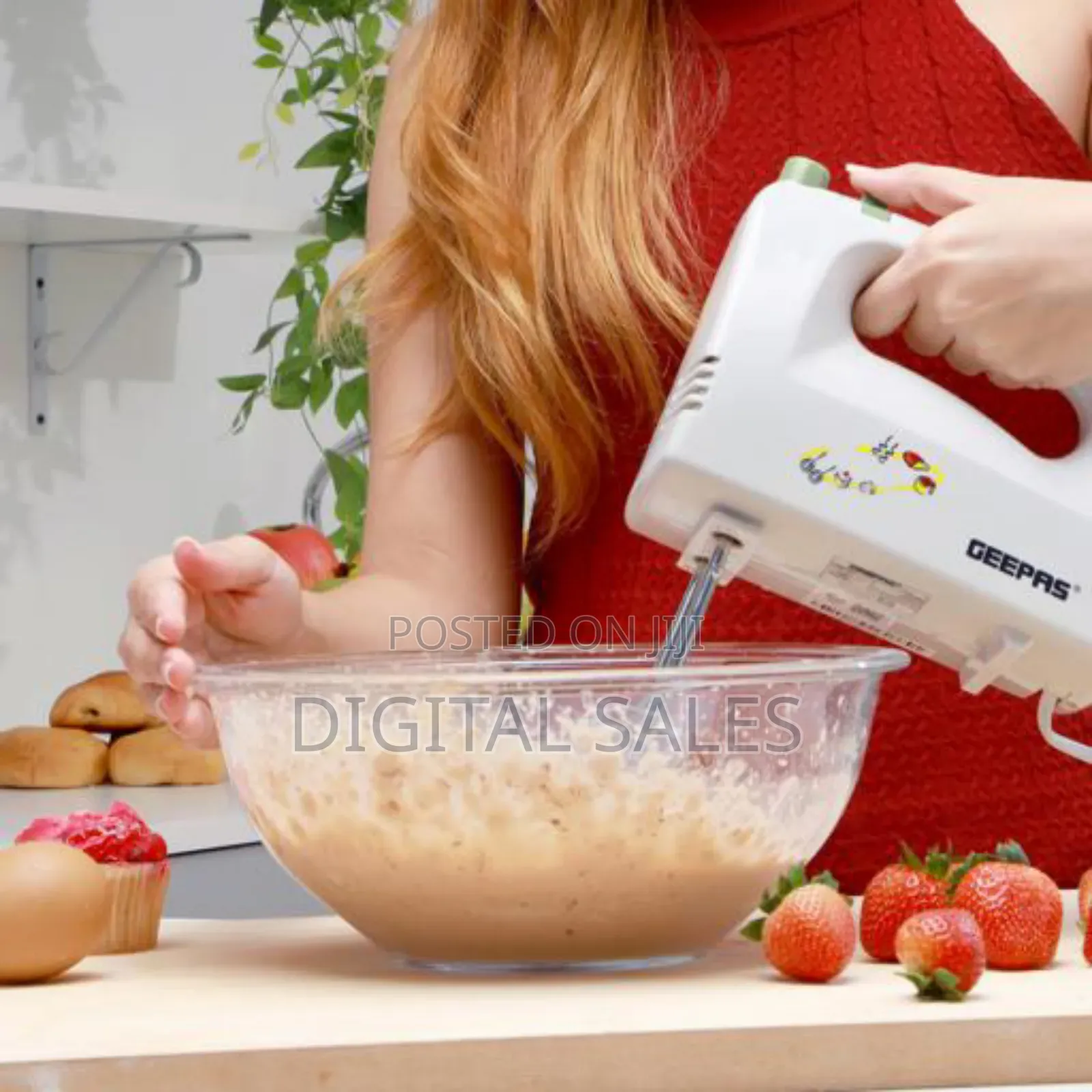 Electric Geepas Hand Mixer 200w, Ghm2001 – White