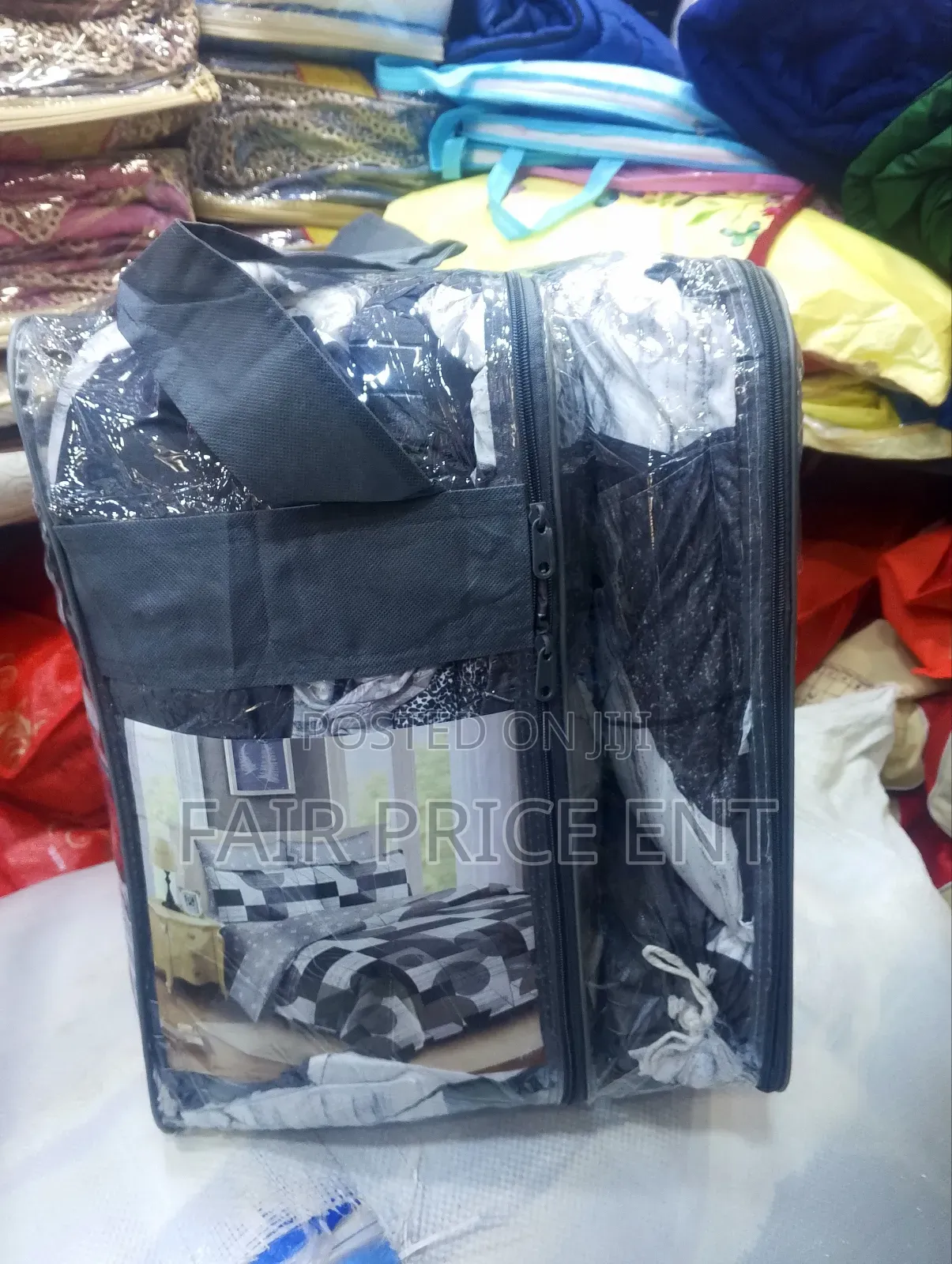 Pure Cotton Noble Duvet Set. 10pcs.( Black)