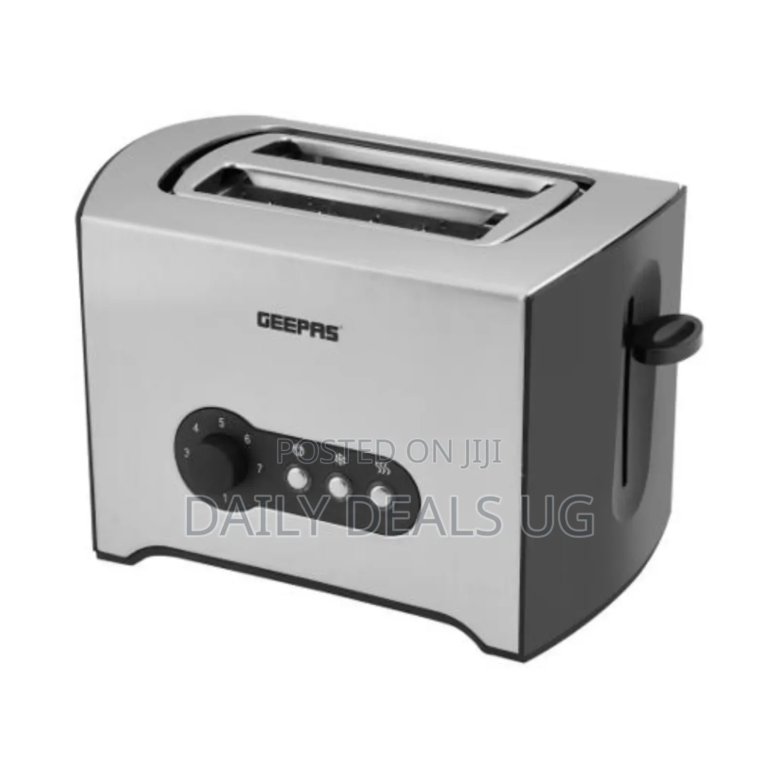 Geepas 900w 2 Slice Bread Toaster Stainless Steel