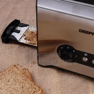 Geepas 900w 2 Slice Bread Toaster Stainless Steel