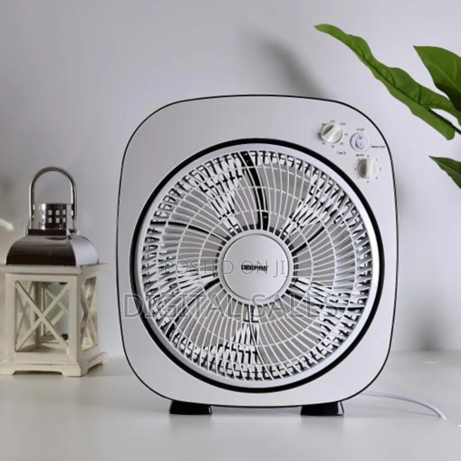 Electric Geepas Box Fan | White