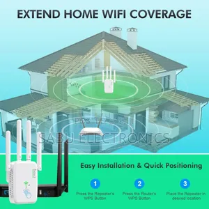 U14 Wifi Extender 1200mbps | 2.4g 5g | 100m Coverage | 4 Antennas