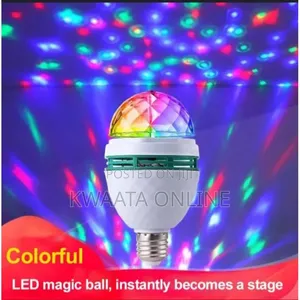 Led Crystal Color Magic Rotating Bulb Strobe Light