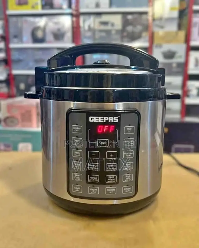 Geepas 6liters Electric Pressure Cooker 14-in-1 Multi-Function Cooker