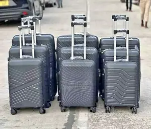 3pcs Set of Rubber Suitcases