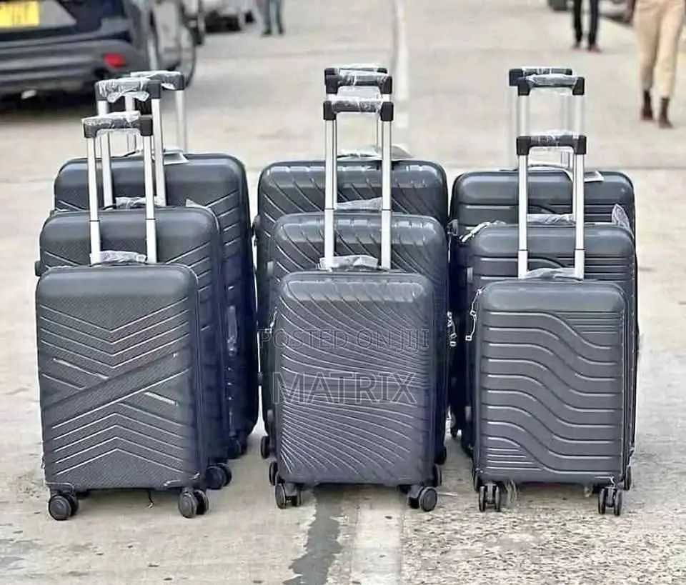 3pcs Set of Rubber Suitcases