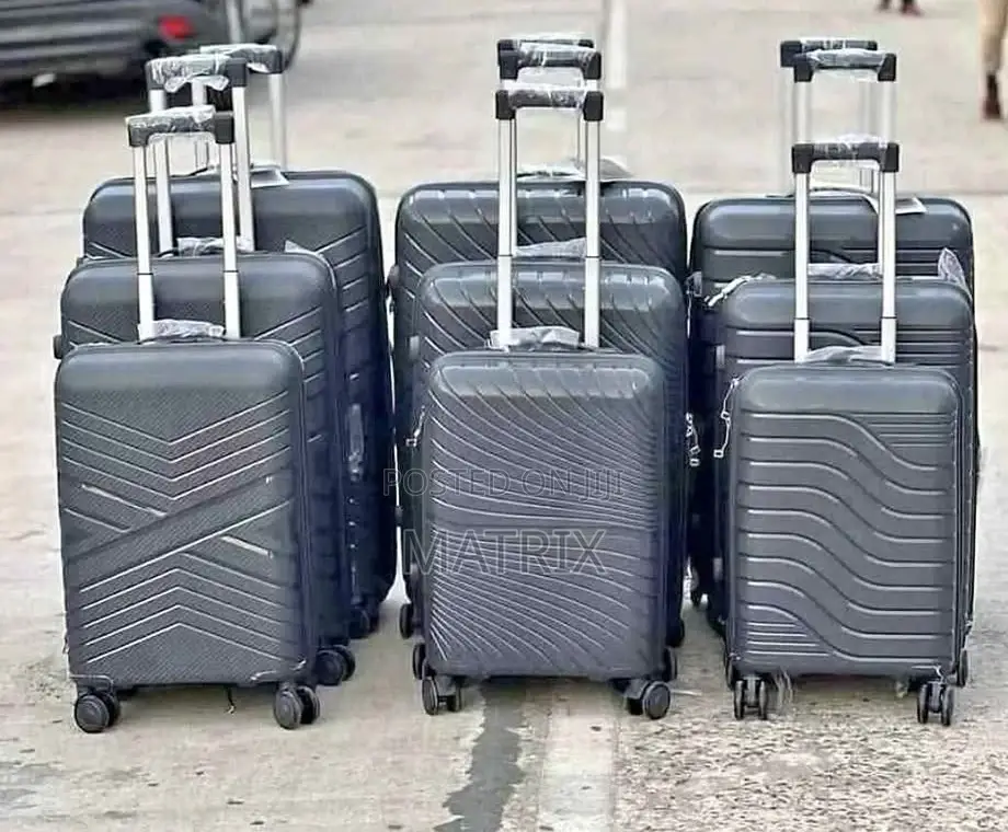 3pcs Set of Rubber Suitcases