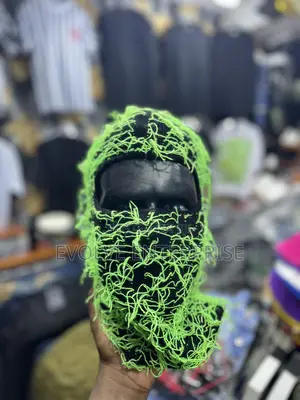 Distressed Balaclava Ski Mask, Knitted Full Face Mask for Men/Women
