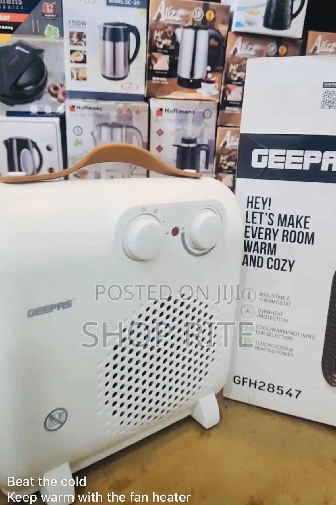 Geepas Fan Heater/ Cold, Warm Cool Wind GFH 28547