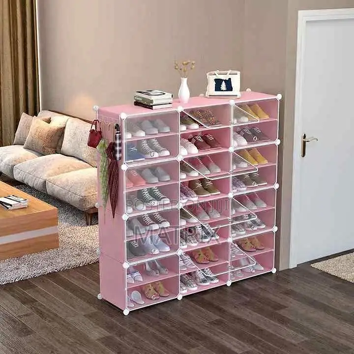 3 Column Portable Shoe Rack Storage Cabinet Organizer