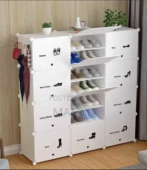 3 Column Portable Shoe Rack Storage Cabinet Organizer