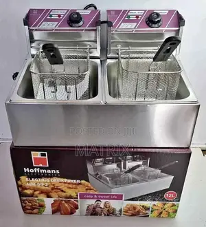 Hoffmans 12l Electric Deep Fryer – Dual Basket