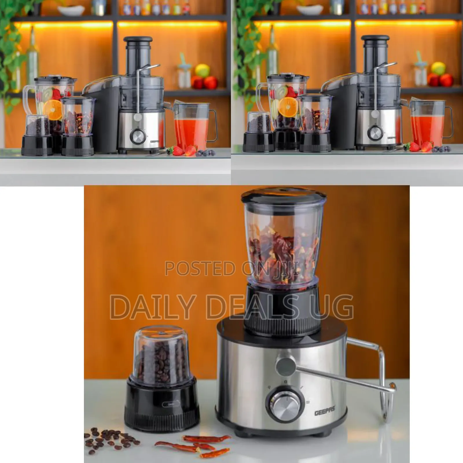 Geepas 4-in-1 Blender and Juice Extractor