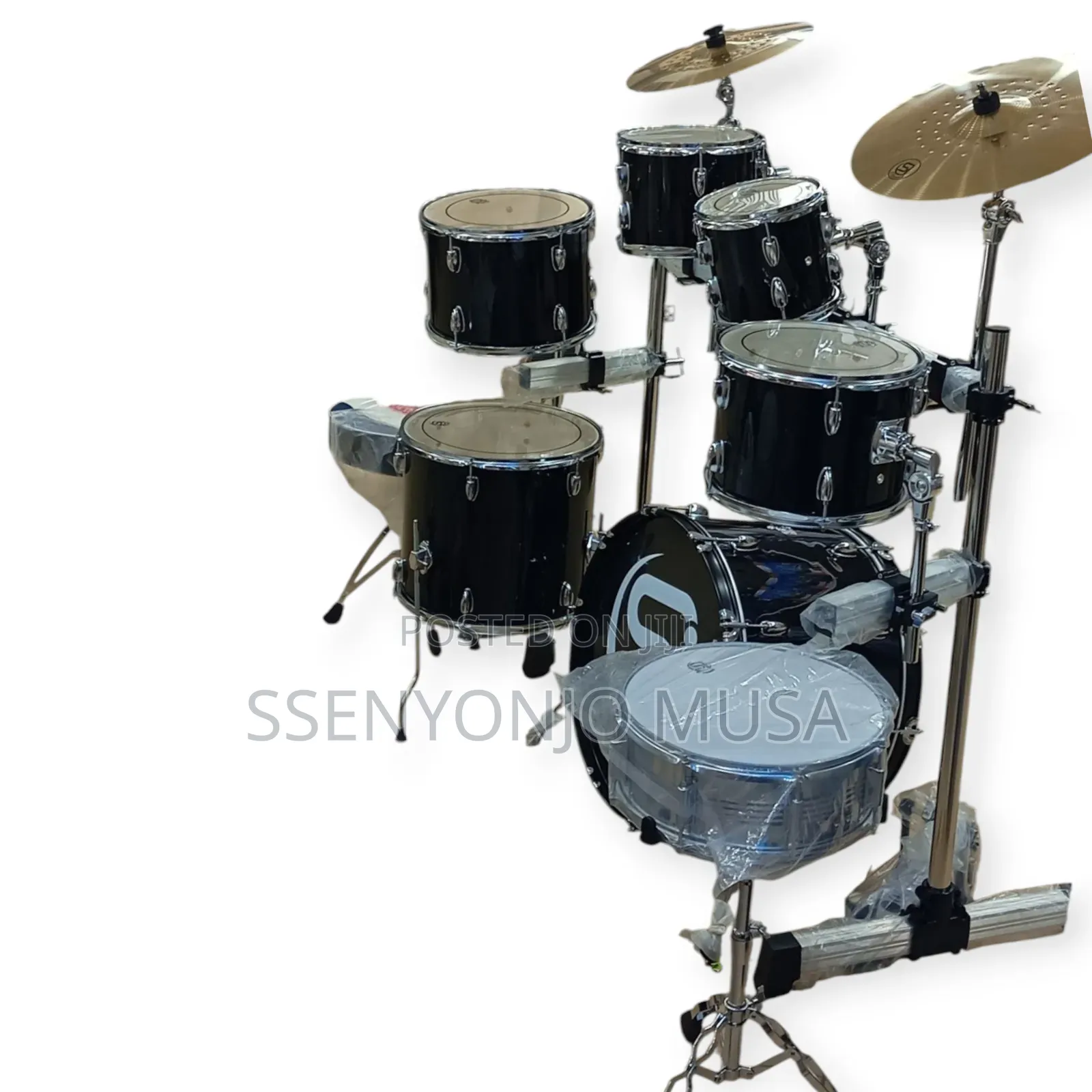 Si-Sound 7 Drum Set - Black Professional Drum Kit