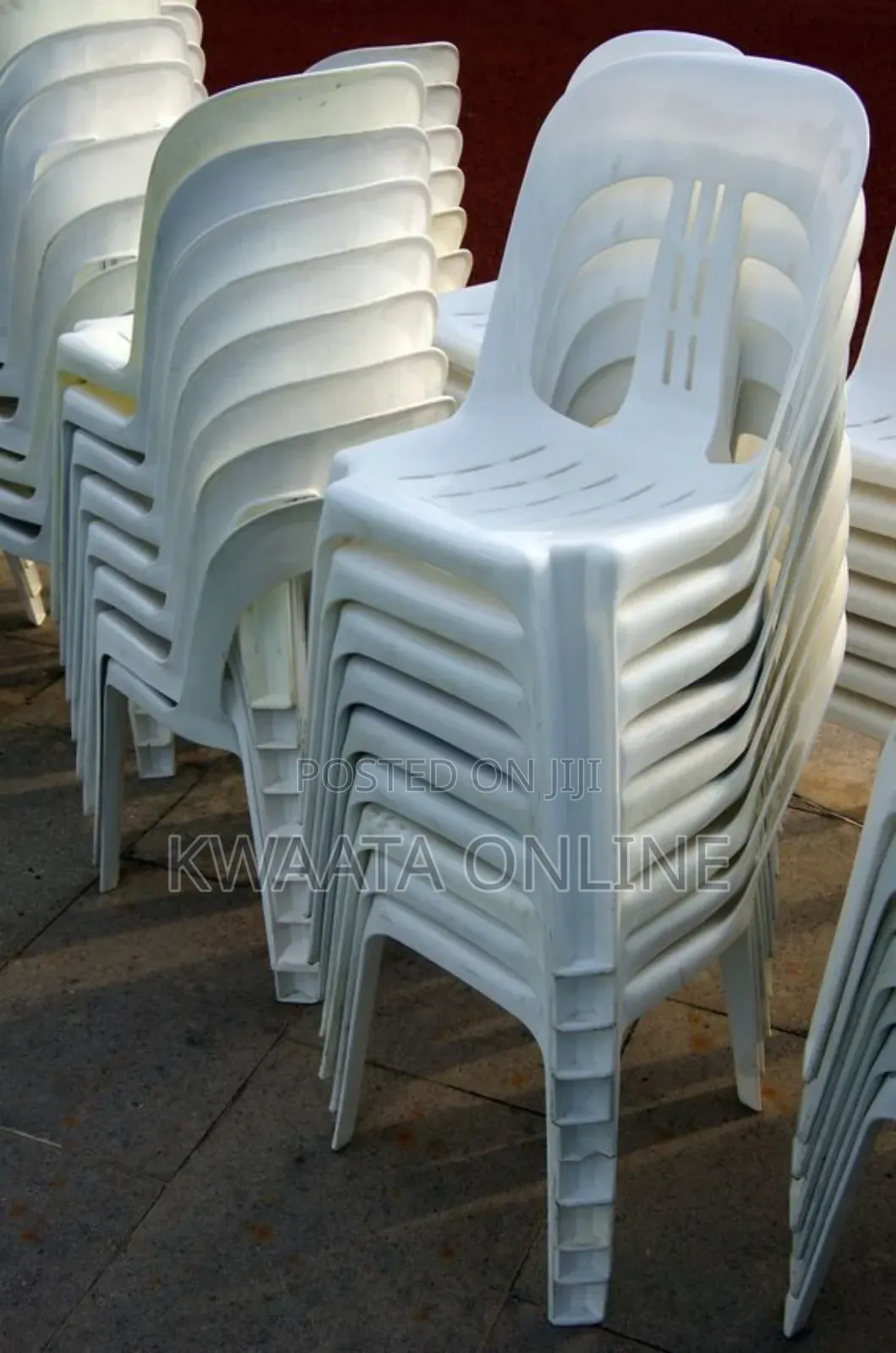 10 Pieces Stackable Plastic Reception Chairs- Armless