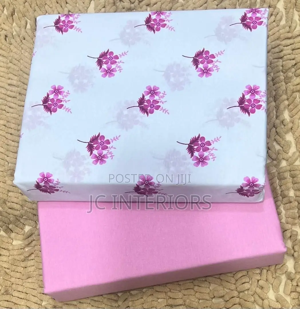 6pc 5x6 Cotton Bedsheets With 4 Pillowcases