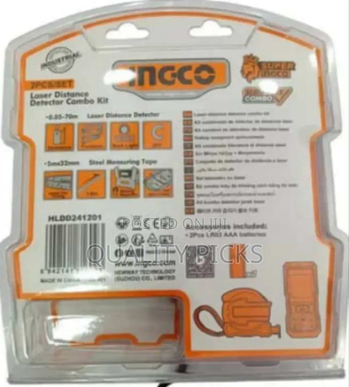 Ingco Laser Level and Distance Measuring Kit.