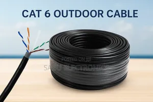 Heavy-Duty Outdoor Cat6 Cable – 100m Roll Weatherproof, High Speed