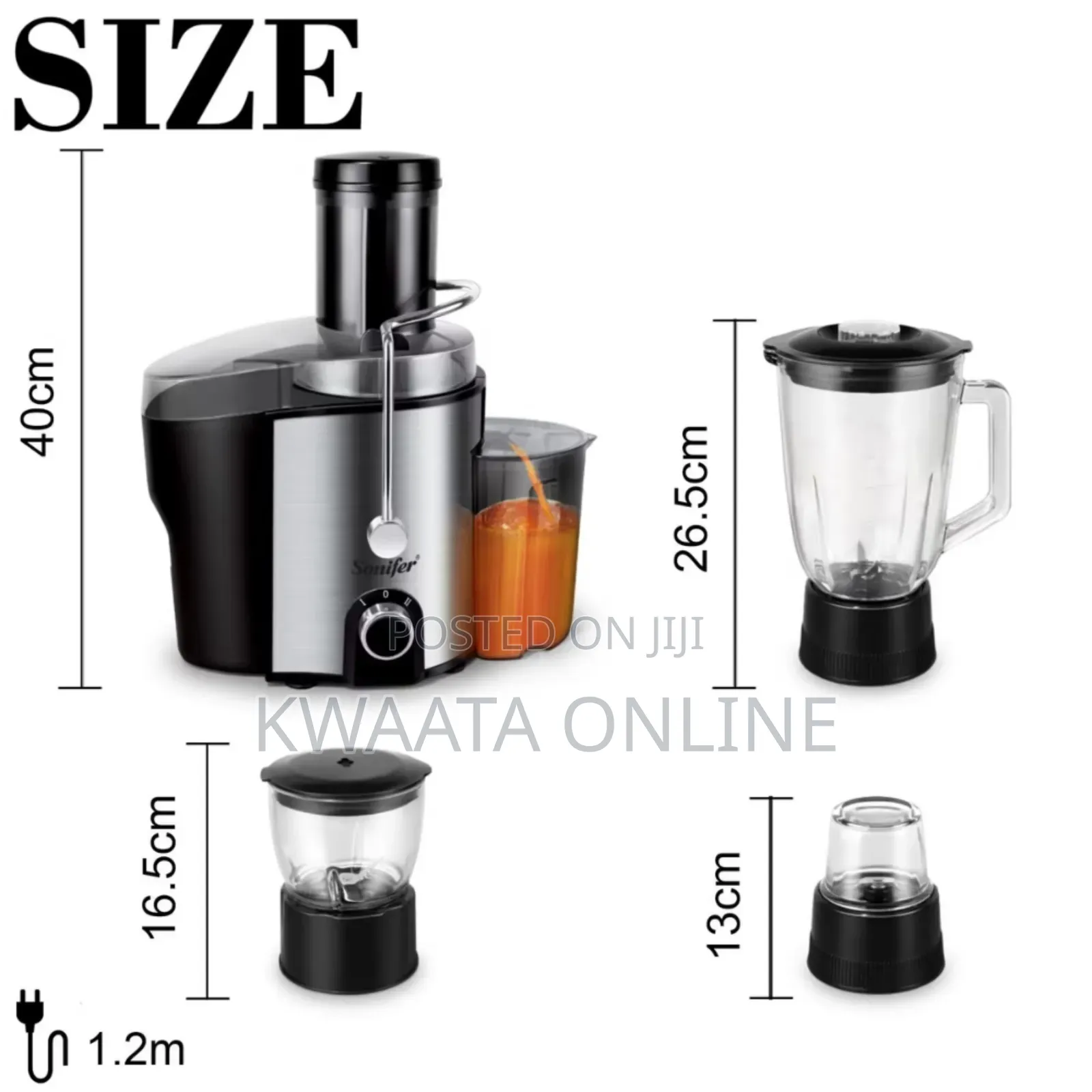 Sonifer 4-in-1 Electric Blender, Juicer Grinder