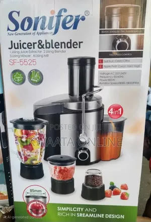 Sonifer 4-in-1 Electric Blender, Juicer Grinder