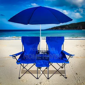 Portable Compact Folding 2 Person Camping Chair With Umbrella