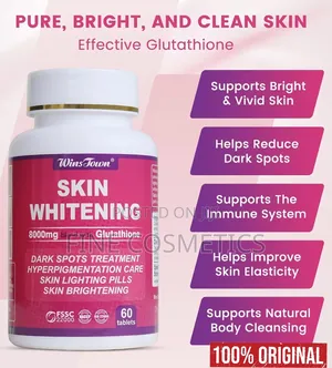 Skin Whitening Tablets Glutathione Toning Darkspots Brightening Pills