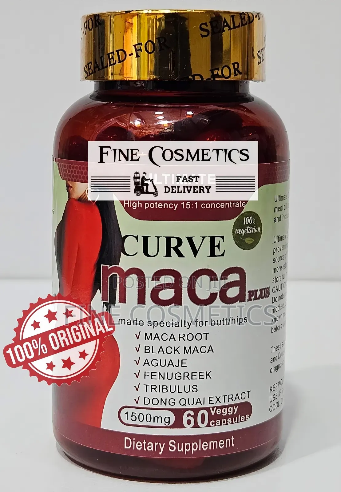 Ultimate Curve Maca Plus 1500mg Hip and Butt Enlargement 60 Capsules