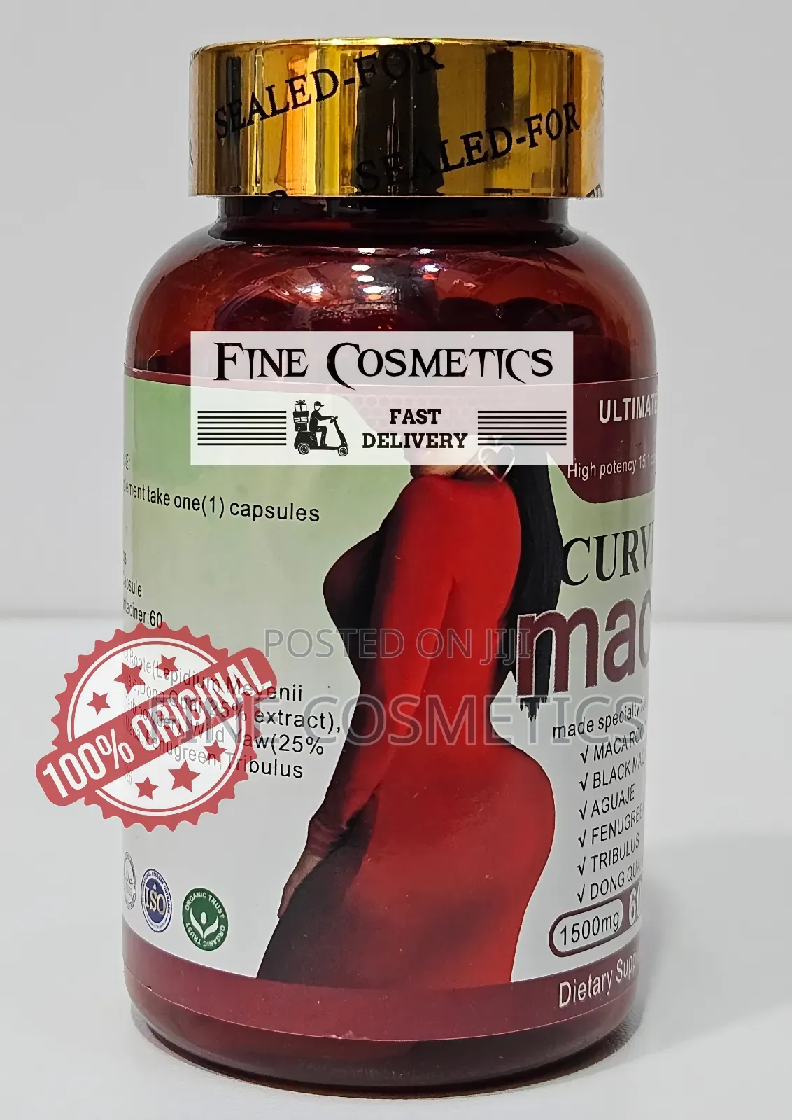Ultimate Curve Maca Plus 1500mg Hip and Butt Enlargement 60 Capsules