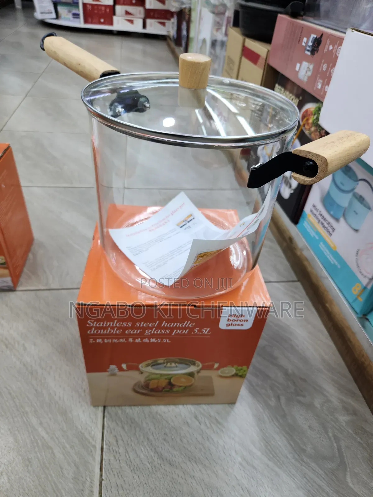 Glass Pot or Glass Source Pan 5.5l