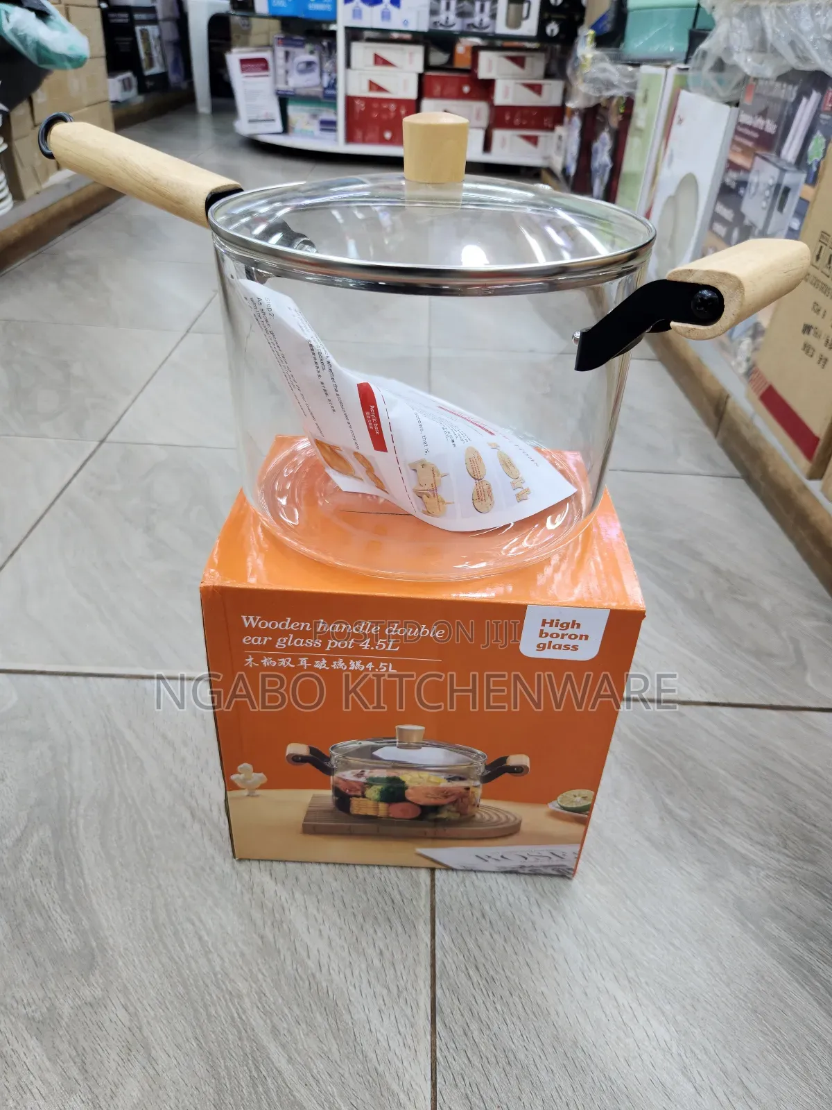 Glass Pot or Glass Source Pan 4.5l