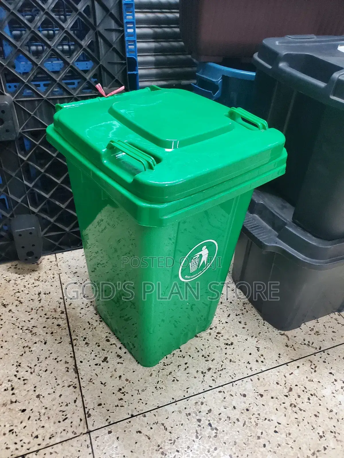 100litres Plastic Garbage Dust Bins Heavy Quality