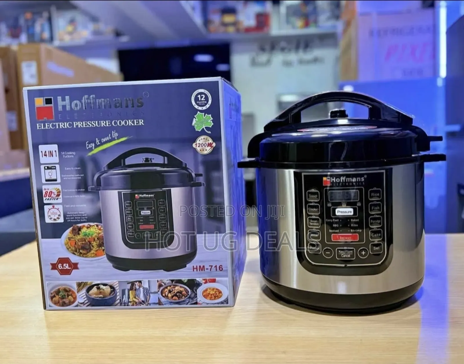 Hoffmans 6.5l 14 In 1 Digital Electric Pressure Cooker - Red, Silver