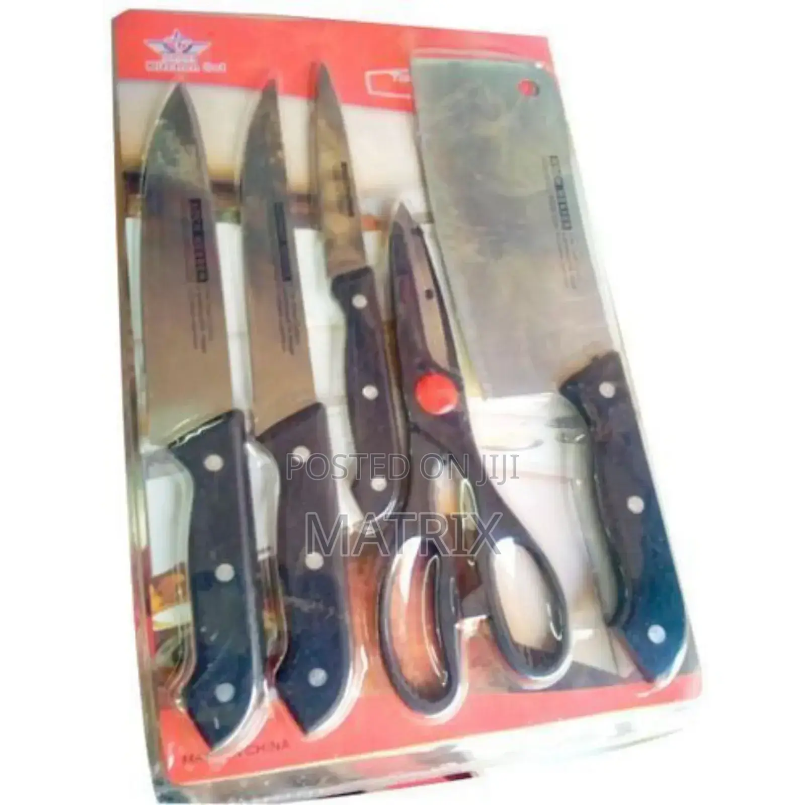 Pack of Chopping Board and Set of Kitchen Knives