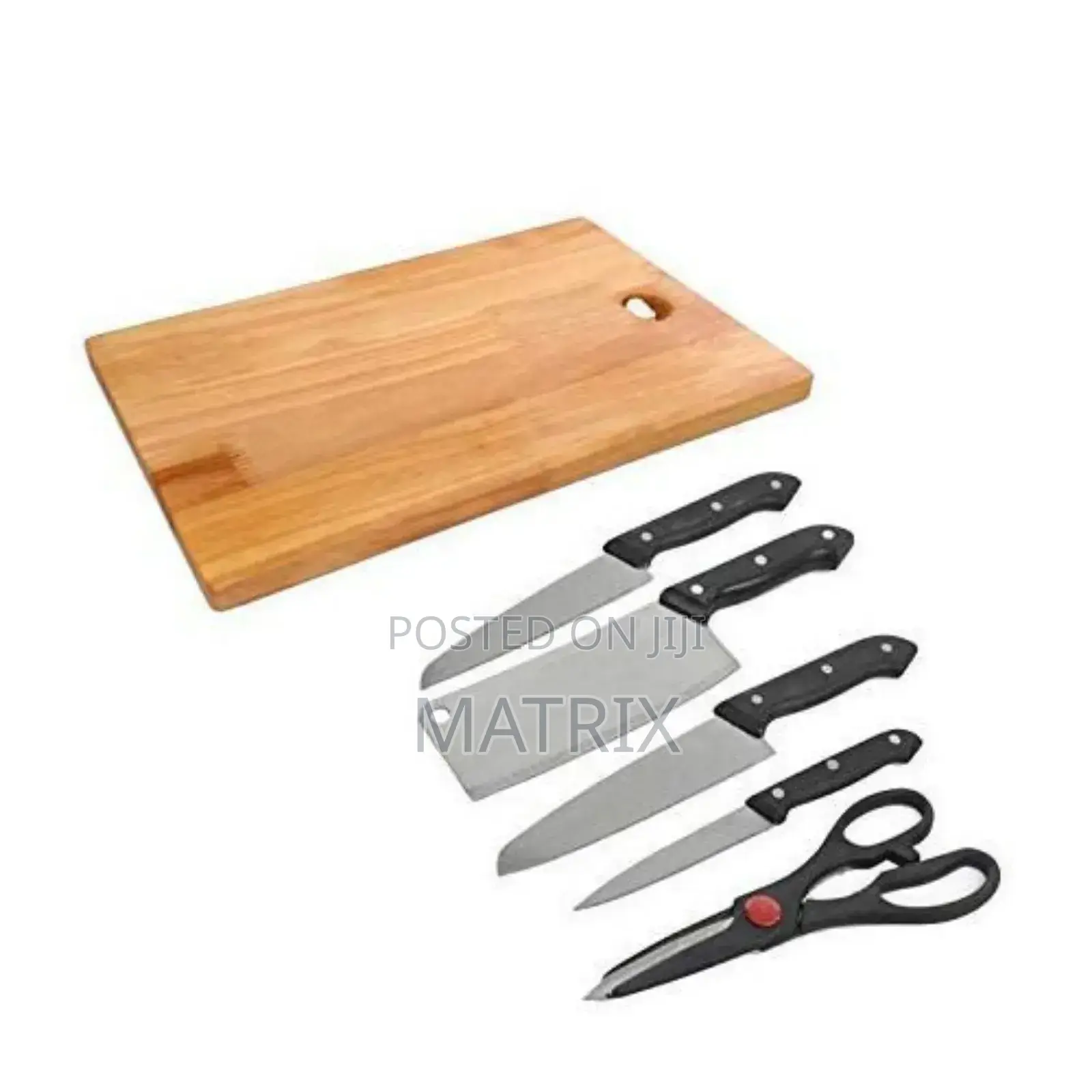 Pack of Chopping Board and Set of Kitchen Knives