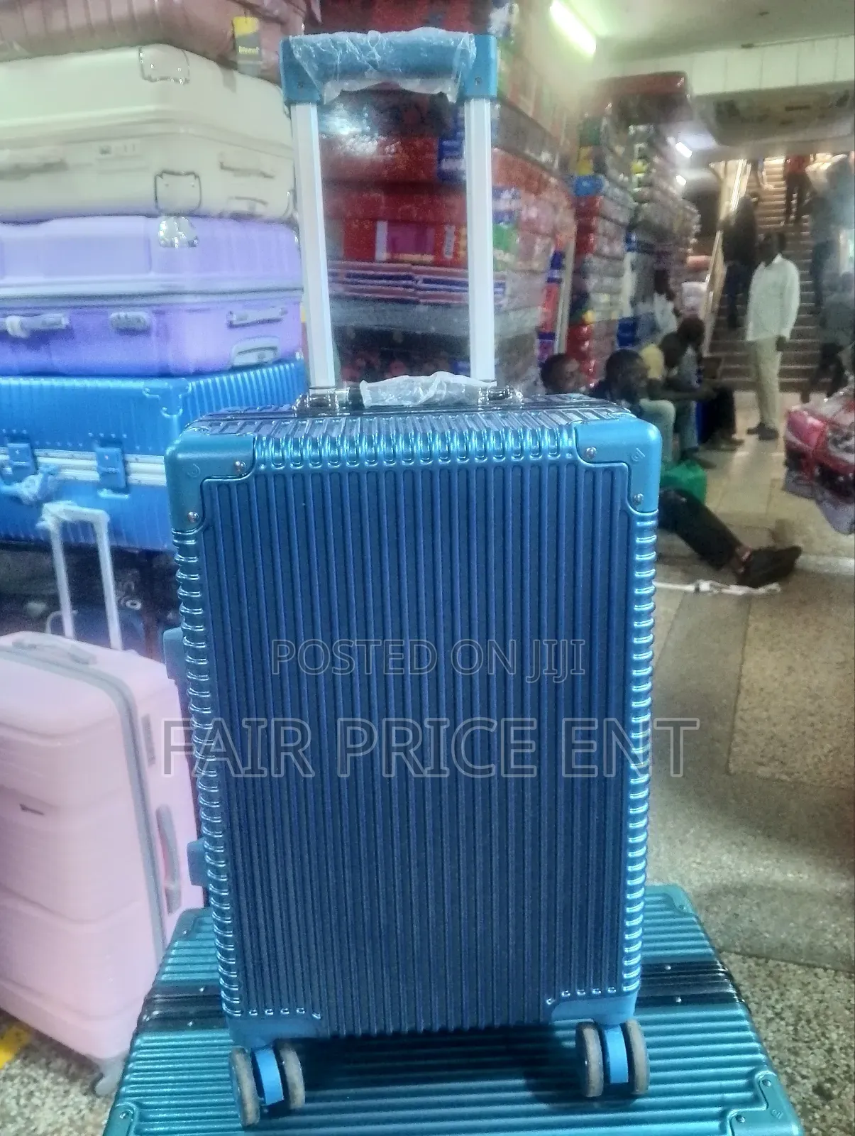 Noble Aluminium Plastic Suitcase. Small. ( Blue)
