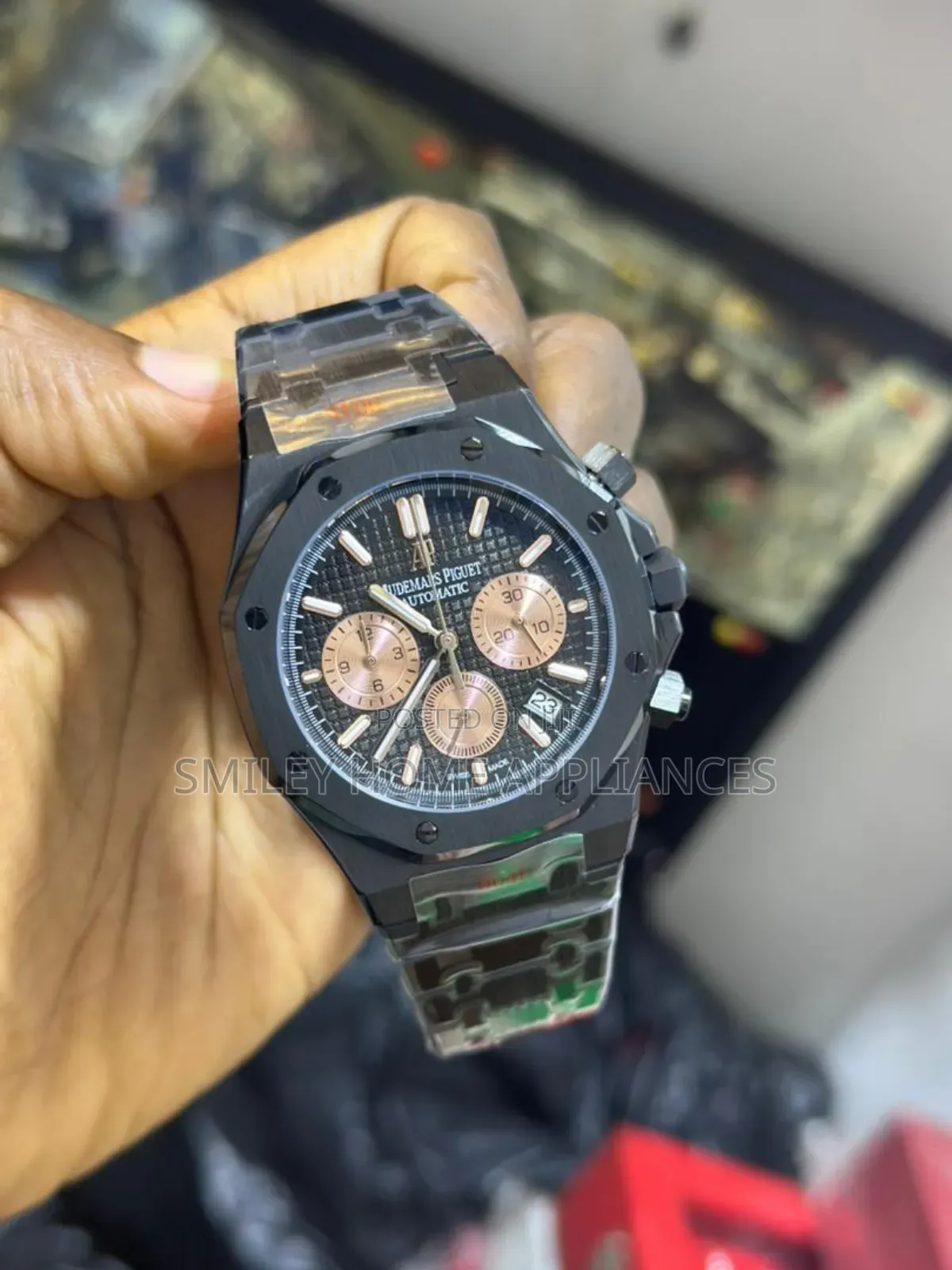 Black Audemars Piguet Men's Automatic Wrist Time Piece at 20% Discount
