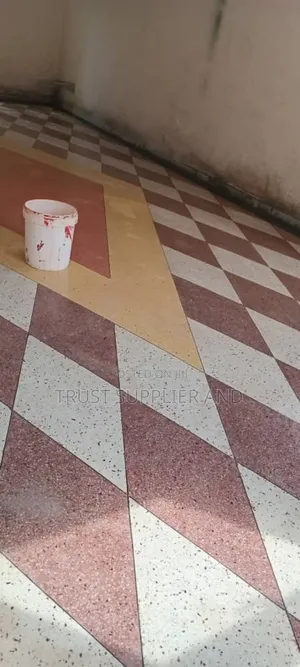 Terrazzo Floor Black and White