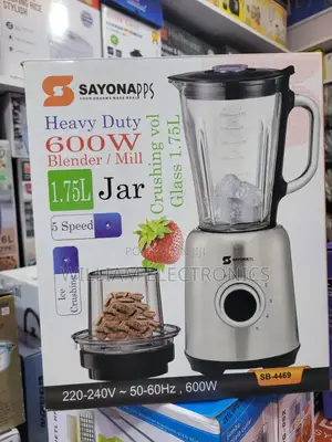Sayona Sb-4469 Heavy Duty 2in1 Glass Jar Blender/Sayona Blender