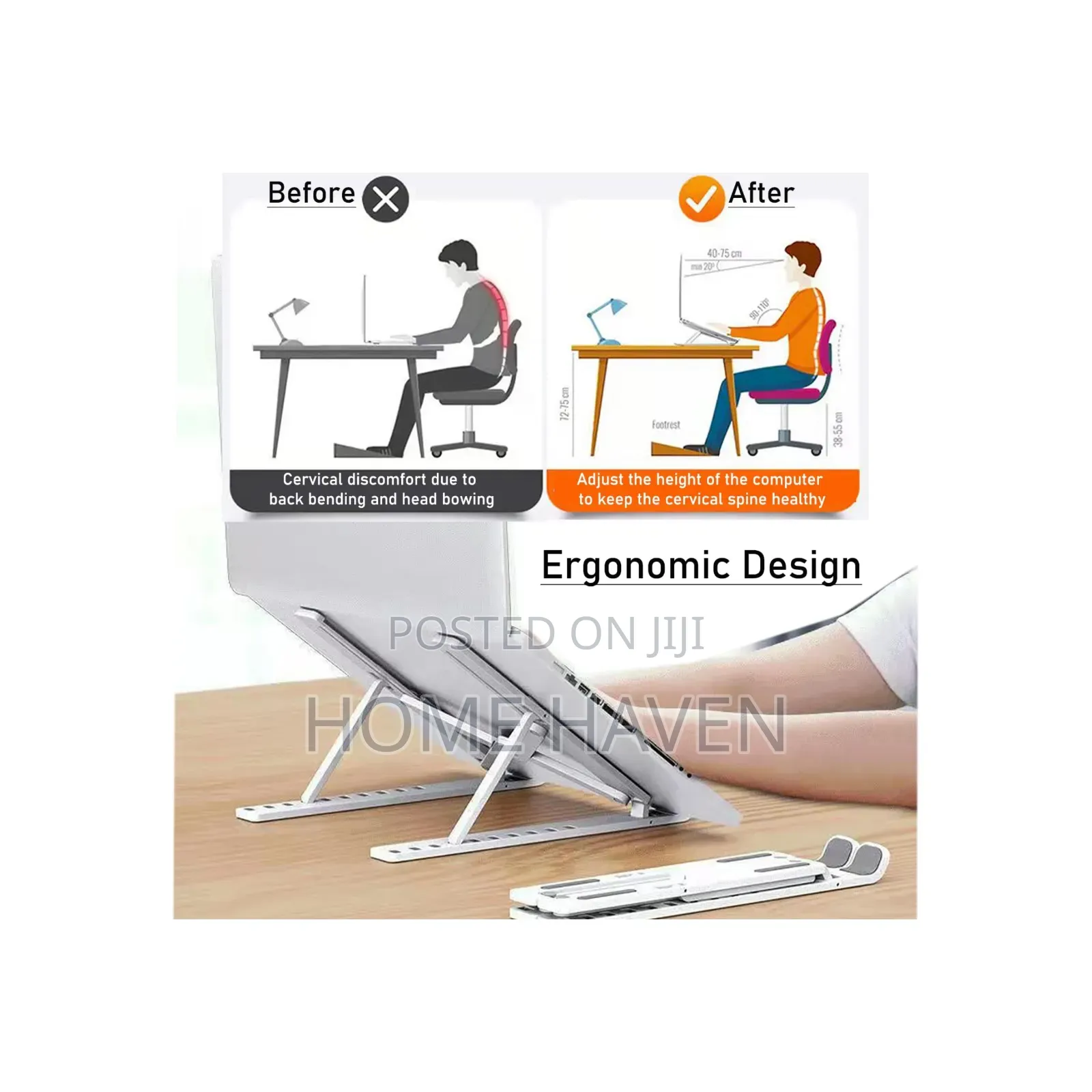Laptop Stand With Phone Holder